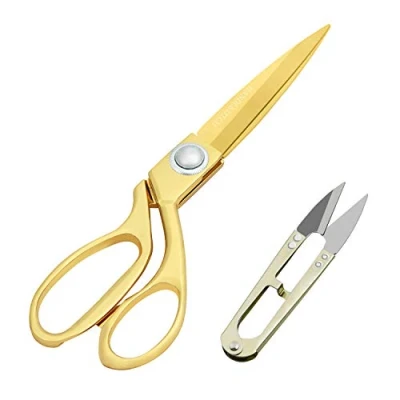 Abbildung von Handi Stitch Papierscheren Goldene Stoffschere mit Fadenschneider, (1 tlg), Golden Fabric Scissors with Thread Cutter