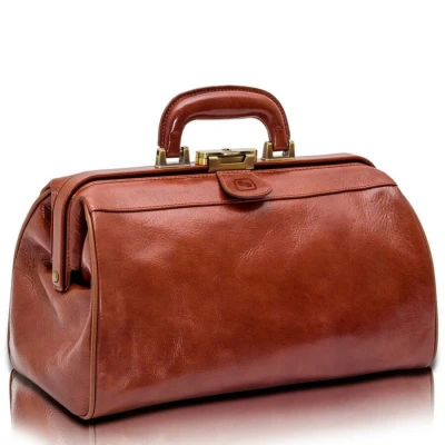 Abbildung von ELITE BAGS CLASSY Deluxe Arzttasche braun kompakt in traditionellem Design abschließbar übersichtlich