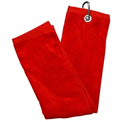 Abbildung von Longridge Luxury 3 Fold Golf Handtuch Rot
