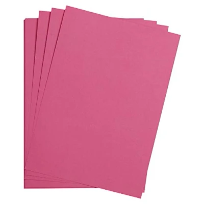 Abbildung von Clairefontaine 975260C Packung mit 25 Bastelkartons Maya, 185g, DIN A4, 21 x 29,7cm, 1 Pack, fuchsia