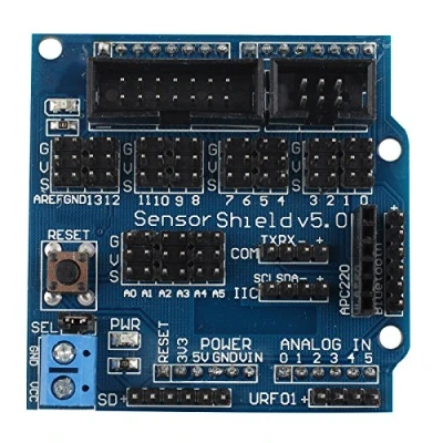 Abbildung von HALJIA Sensor Schild V5.0 Expansion Board Kompatibel mit Arduino UNO R3 Duemilanove Robot Modul