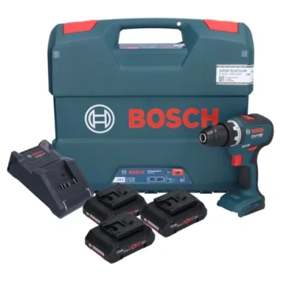 Abbildung von Bosch Professional 18V System GSR 55 Akku Bohrschrauber (inkl. 3x 4,0 Ah ProCORE Akku, GAL 40 Ladegerät, in L Case)