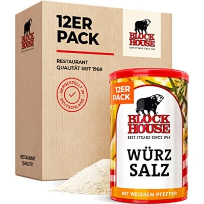 Abbildung von Block House Würzsalz, 12er Pack (12 x 500 g)