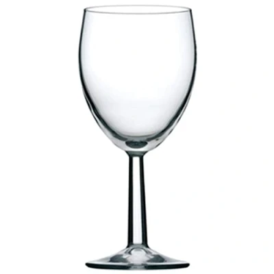 Abbildung von Saxon Weinglas, 340 ml Liniert und CE gestempelt bei 125, 175 250 ml. 142 mm hoch. Liefermenge: 48 Stück