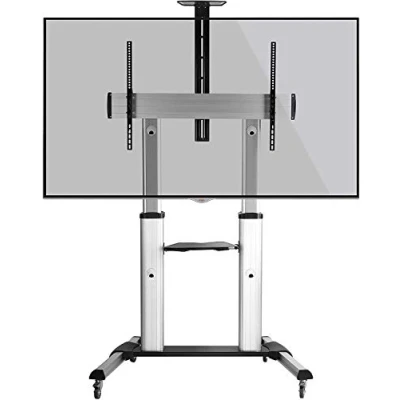 Abbildung von RICOO Mobiler TV Ständer Rollbar Rollbarer Höhenverstellbar Standfuss 55 Zoll 110 Standfuß Fernseher FS0610 mit Rollen bis 100 Kg max VESA 1000x600mm
