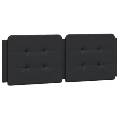 Abbildung von vidaXL Kopfteil Kissen Schwarz 140 cm Kunstleder, (1 St)