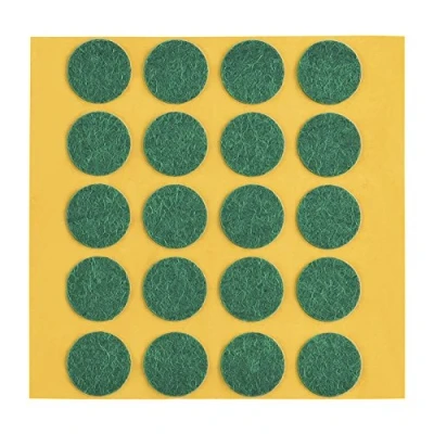 Abbildung von peha Filzgleiter Kratzschutz f. Vasen und Deko Gegenstände selbstklebend, Soft 1,0 mm stark, grün, rund 15 (20 STK.)