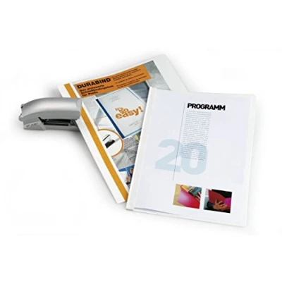 Abbildung von Durable Durabind Sichthefter mit Bindesystem für 30 Blatt A4, 25 Stück, grau, 225010