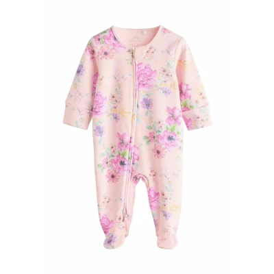 Abbildung von Next Regular FIT Floral 3 PACK Strampler für Kinder, Größe: 62, Pink