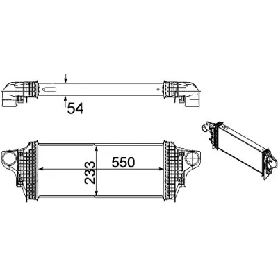 Abbildung von MAHLE ORIGINAL CI 238 000P Ladeluftkühler MERCEDES BENZ: ML Klasse, R GL