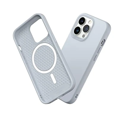 Abbildung von RhinoShield Case kompatibel mit [iPhone 13 Pro] SolidSuit MagSafe Stoßdämpfende &amp; schlanke Schutzhülle Premium Finish 3.5 Meter Fallschutz Silbergrau