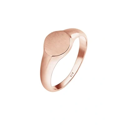 Abbildung von Elli Ring Damen Siegelring Matt Geo Basic Trend in 925 Sterling Silber Rosé Vergoldet