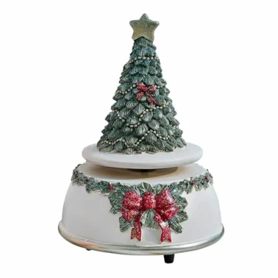 Abbildung von Loberon® Spieluhr Rebets, spielt Jingle Bells, Glitzer Finish, Vintage Charme, Weihnachtsdekoration, Weihnachten, Polyresin, bunt
