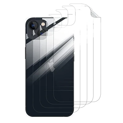 Abbildung von GIOPUEY[4 Stück Rückseite Folie Kompatibel mit iPhone 14, 14 Schutzfolie, Weiches TPU, Dünn, Hohe Transparenz, Kratzfest, rutschfest Clear