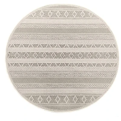 Abbildung von the carpet Calgary robuster Teppich, Flachgewebe, modernes Design, ideal für Wohnzimmer, Esszimmer und Außenbereich, In Outdoor, Vintage Optik, Boho Style, Beige, 160 x cm