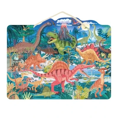 Abbildung von speedy monkey Konturenpuzzle Magnetisches Puzzle Dinosaurier, 48 Puzzleteile, FSC® schützt Wald weltweit