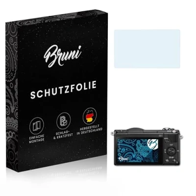 Abbildung von Bruni Schutzfolie kompatibel mit Sony Alpha a5000 ILCE 5000 Folie, glasklare Displayschutzfolie (2X)