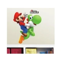 Abbildung von RoomMates RMK1918GM Ninetendo Yoshi/Marios Wandtattoo Wandsticker Wanddeko, Mehrfarbig, 23&quot; x 32&quot;, 9 Stück