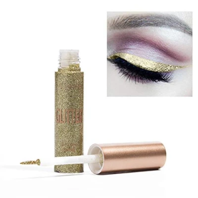 Abbildung von Allbesta Glitzer Wasserfest Flüssig Eyeliner Lidschatten Stift Langlebig Makeup Augen Liner