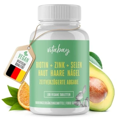 Abbildung von Vitabay D Biotin 10 mg Depot + Selen 110 mcg Zink 180 St