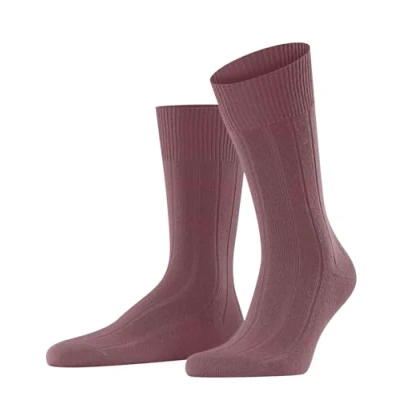 Abbildung von FALKE Herren Lhasa Rib M SO Wolle Kaschmir einfarbig 1 Paar Socken, Rosa (Roan Rouge 8936) neu umweltfreundlich, 43 46