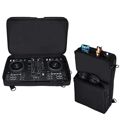 Abbildung von Growalleter Reisetasche für Pioneer DJ DDJ FLX4/DDJ 400/DDJ SB3 oder Roland 202 Controller, Tragetasche mit Zubehöraufbewahrung und verstellbarem Schultergurt