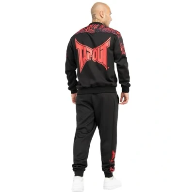 Abbildung von Tapout Herren Trainingsanzug normale Passform ROOTS TAPTRACK, Black/Red/Aubergine, XL
