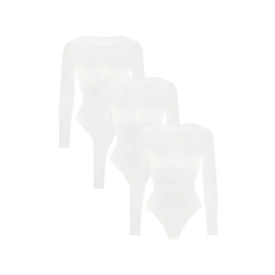 Abbildung von Maxte Longsleeve 3 PACK Body, Damen, Größe: Medium, White