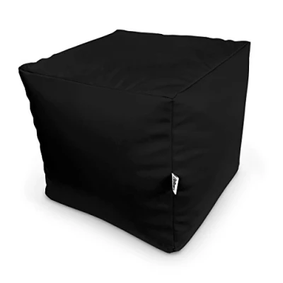 Abbildung von Natalia Spzoo® Sitzwürfel aus Kunstleder zum sitzen Spielen usw. super leicht (Schwarz)