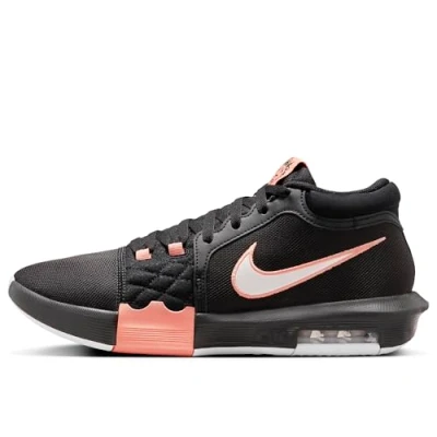 Abbildung von Nike Performance Lebron Witness VIII Basketballschuh, Herren, Größe: 45.5, Black apricot agate white Lederimitat/textil