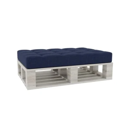 Abbildung von Gutekissen® Palettenkissen Gesteppte Kissen mit Knöpfen, Palettenauflagen Sitzkissen Rückenlehne Gesteppt PFG (Sitzkissen 120x80, Navy blau)