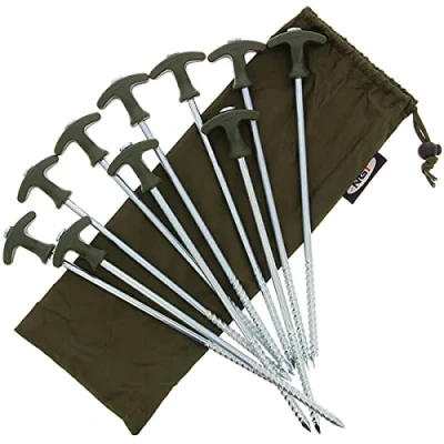 Abbildung von NGT 10 x 12&quot; Bivvy Pegs inklusive Case Angelzubehör