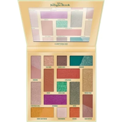 Abbildung von Catrice Disney The Jungle Book Eyeshadow Palette, Lidschatten, Nr. 020, Mehrfarbig, 15 Farben, natürlich, intensiv, vegan, ohne Mikroplastikpartikel, Nanopartikel frei, ölfrei, 1er Pack (28g)