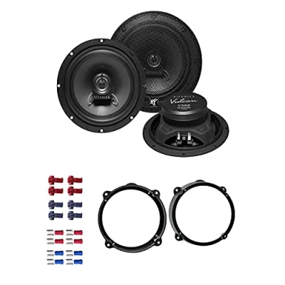 Abbildung von Hifonics VX 62 Lautsprecher mit Einbauset passend für Alfa Romeo 159 (939) 2005 2012 Türen vorne/hinten 360 Watt 165mm 2 Wege Koax
