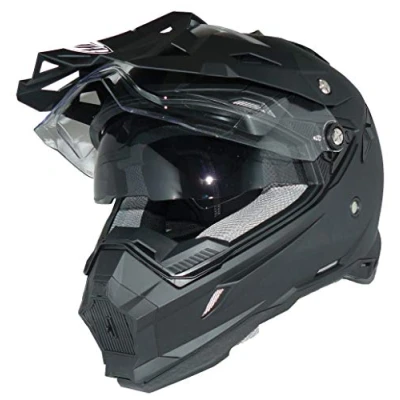 Abbildung von protectWEAR Unisex Endurohjelm crosshjelm THH TX28 Endurohelm Crosshelm mit Sonnenblende Visier und Schild XXL, Schwarz, XXL EU