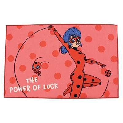Abbildung von Fun House Miraculous 713610 Ladybug Teppich für Kinderzimmer, 120 x 80 cm