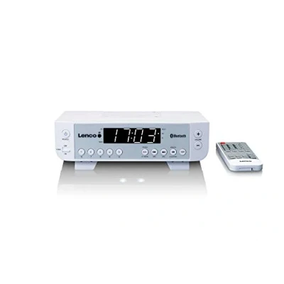 Abbildung von Lenco KCR 100WH UKW Radio (FM, 2 W, Bluetooth mit 2x integ. Lautsprecher inkl. Fernbedienung &amp; Montagesatz)