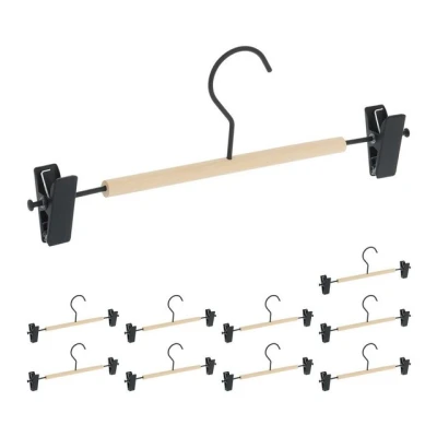 Abbildung von relaxdays Kleiderbügel 10er Set Hosenbügel schwarz