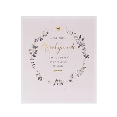 Abbildung von UK Greetings Hochzeitskarte für ihn/sie/Freund Kranz Design