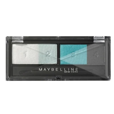 Abbildung von Maybelline New York Lidschatten Eyestudio Quattro Palette Turquoise Glamour 26 / Eyeshadow Set in Türkis Tönen (inkl. Präzisions Applikator) 1 x 5 g