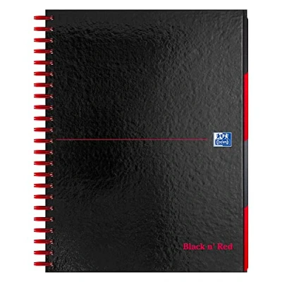 Abbildung von Black n&#039; Red Recycle A4 Projektbuch (Polypropylen, Spiralbindung)
