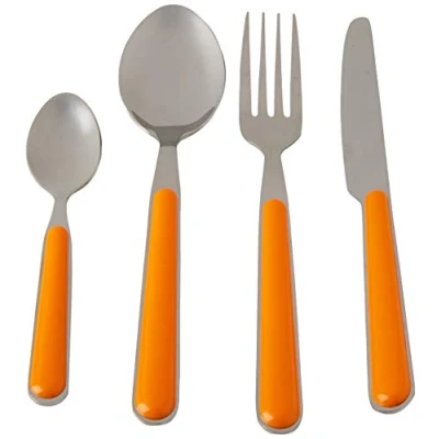 Abbildung von BRUNNER Delice Camping Besteck Set, 16 teilig, Orange