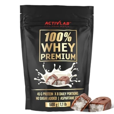 Abbildung von Activlab 100% Whey Premium, 500g, 16 Servings x 23G Protein Powder 6.9G BCAA Muscle Building and Recovery Glutamine Low sugar, Fat Coconut with chocolate flavour, Packaging May Vary