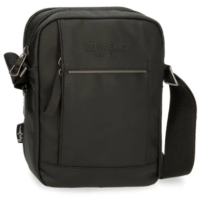 Abbildung von Pepe Jeans Dortmund Umhängetasche, grau, 17 x 22 7,5 cm, Baumwolle, Polyester und PU. 2,81 l von Joumma Bags, Talla única, Umhängetasche