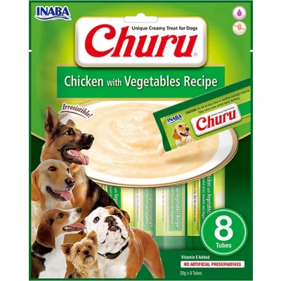 Abbildung von Inaba Churu Puree Hundesnacks Huhn mit Gemüse 8 Stück