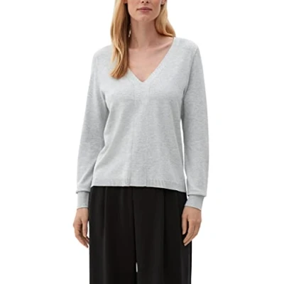 Abbildung von s.Oliver BLACK LABEL Damen Knitted Jumper Strickpullover, Grey/Black, 34 EU