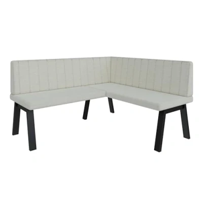 Abbildung von FURNISTAR Eckbank Akiko Metal A Eckbankgruppe für Ihrem Esszimmer, Küche modern, Sitzecke, Essecke. Perfekt Küche, Büro und Rezeption. Solide Starke Verarbeitung. (168x142 Rechts Inari22)