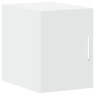 Abbildung von vidaXL Wandschrank, Hängeschrank mit Stauraum, Lagerschrank Wandmontage für Wohnzimmer Schlafzimmer Garage, Aufbewahrungsschrank Schrank, Weiß Holzwerkstoff
