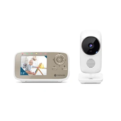 Abbildung von Motorola Baby MBP483 2,8&quot; Video Babyphone mit digitalem Zoom, Zwei Wege Audio und Raumtemperaturanzeige , Weiß