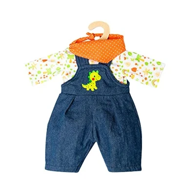 Abbildung von Puppen Latzhose Dino, 3 teilig, Gr. 35 45 cm